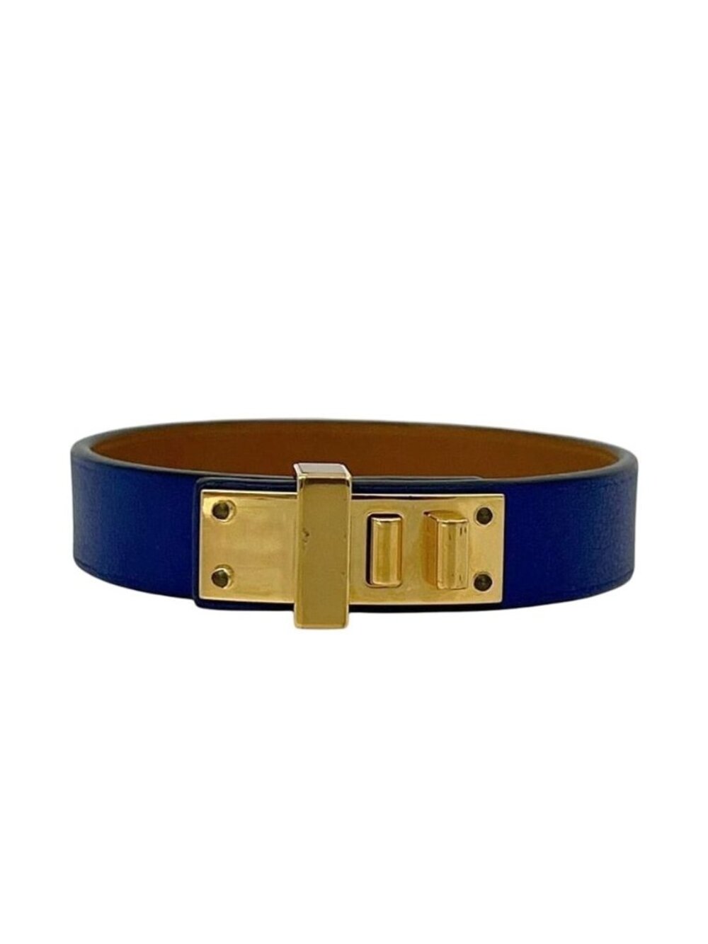 Hermes Bracelet Mini Dog Navy Swift Leather